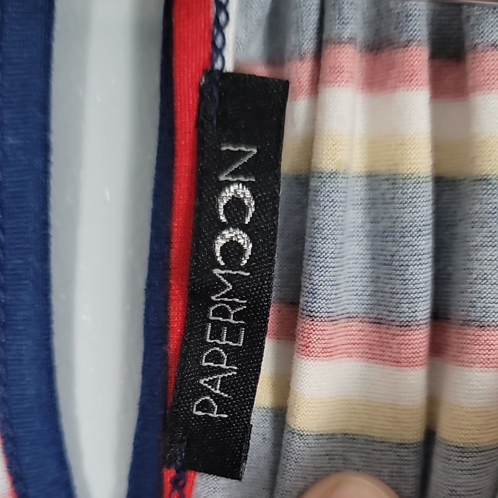 Papermoon Blue Striped Halter Tank Top - Picture 2 of 6